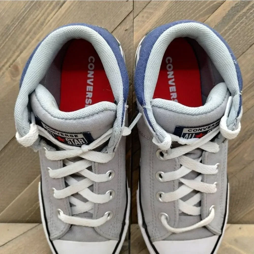 Converse Chuck Taylor All‎ Star Hi Street Casual Sneakers Youth Size 3 Grey Blue